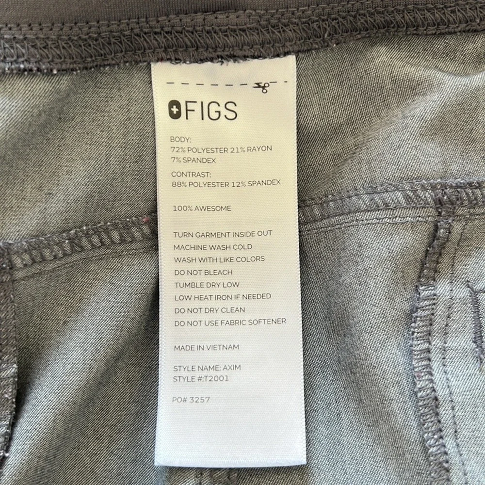 FIGS Axim Scrub Pants Graphite Gray Men's XL 32